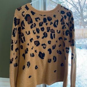 Cheetah maternity sweater